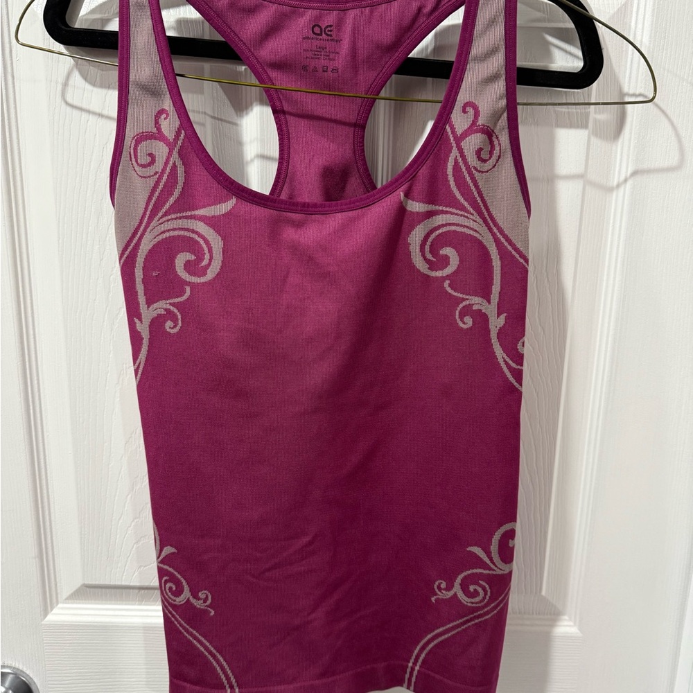 Athletic Essentials Women's Purple Tank Top with Swirl Design, size L